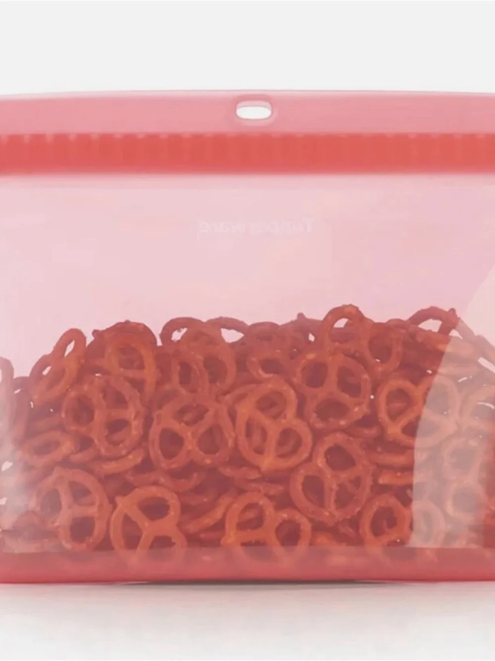 Tupperware Red Reusable Silicone Snack Bag
